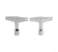 Lot de 2 accordeurs de clé de batterie avec poignée ergonomique en forme de S pour batterie acoustique et électronique, construction en acier de haute qualité, compact et léger