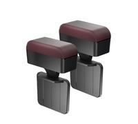 Lot de 2 Accoudoir de Voiture pour Škoda Scala/Elroq | Similicuir PU + ABS,Éponge Haute Élasticité,Doubles Coutures,Réglable en Hauteur,Porte-Gobelet Rétractable