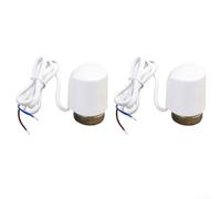 Lot de 2 actionneurs de chauffage au sol, 230 V CA, M30 x 1,5 mm, valve thermique électrique pour chauffage au sol, collecteur de radiateur, contrôle de la température zoné (fil d'aluminium)
