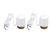 Lot de 2 actionneurs thermiques électriques AC 230 V M30 x 1,5 mm, ou chauffage au sol et contrôle de la température de la vanne de radiateur, conception normalement ouverte avec poussée de 110 N (fil