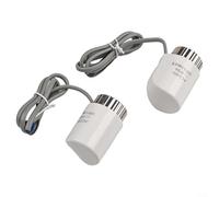 Lot de 2 actionneurs thermiques électriques AC 230 V pour radiateur de chauffage au sol avec filetage M30 de 1 5 mm, adapté pour des réglages précis de la température (normalement fermé)