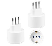 Lot de 2 Adaptateur de Voyage Italie, Adaptateur Prise Italienne