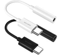 Lot De 2 ¿ Adaptateur Usb De Type C Vers Aux Femelle De 3,5 Mm, Prise Audio Pour Écouteurs Compatible Avec Samsung Huawei Oppo Vivo Google Pixel Mi Ipad Pro Macbook[Z1625]
