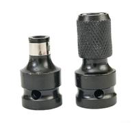 Lot de 2 adaptateurs 1/2 Sq Drive vers 1/4 Hex Shank conçus pour une utilisation avec des outils pneumatiques, des clés électriques et des cliquets manuels