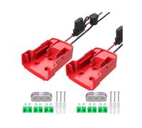 Lot de 2 Adaptateurs 18 V pour Batterie pour M18, Kit de Conversion pour Roue Électrique avec Interrupteur et Fusible, Câble de Calibre 12