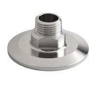 Lot de 2 adaptateurs à trois colliers de serrage de 12,7 cm vers connecteur NPT mâle de 1,27 cm fabriqué en acier inoxydable 304 poli pour une utilisation dans les industries laitières, vinicoles