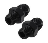 Lot de 2 adaptateurs AN6 mâle vers NPT avec finition noire conçus pour les systèmes fluides offrant une résistance à l'usure et un débit optimal dans une utilisation hydraulique et automobile