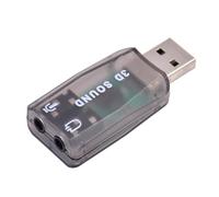 Lot de 2 adaptateurs audio USB externes pour ordinateur, adaptateur audio USB 2 en 1, adaptateur de son stéréo externe | Aucun pilote nécessaire. Adaptateur audio Plug and Play pour jouer à des jeux