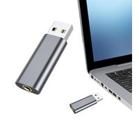 Lot de 2 adaptateurs Audio USB Jack 3,5 mm, Carte Son Externe, Carte Son sans Pilote, Interface Audio USB Portable pour League of Legend, Casque, Casque