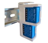 Lot de 2 adaptateurs compatibles avec 2 x Shelly 1 Mini Gen 3/1 Mini Gen 4 / EM Mini Gen4 - Convient pour rail DIN (support de rail de toit) de 35 mm - Double adaptateur de montage pour relais Smart
