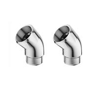 Lot de 2 adaptateurs coudés pour pommeau de douche à 135 degrés pour montage mural ou à la main, facile à installer, anti-corrosion