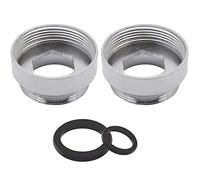 Lot de 2 adaptateurs d'aérateur de robinet, 24 mm - 22 mm, filetage fileté, filtre purificateur d'eau, adaptateur aérateur d'évier de cuisine