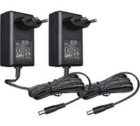 Lot de 2 adaptateurs d'alimentation 12 V 2 A/2000 mA,AC 100-240 V 50/60 Hz vers Chargeur Mural DC 12 V 2 A 24 W,Centre Positif,câble Long de 1,8 m,20 AWG pour Une Utilisation Stable et Flexible.