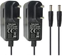 Lot de 2 adaptateurs d'alimentation CA vers DC 12 V 1 A-Fiche 5,5 mm x 2,1 mm-Pour caméra de vidéosurveillance LED