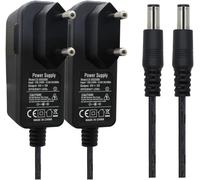 Lot de 2 adaptateurs d'alimentation CA vers DC 5 V 2 A-Fiche 5,5 mm x 2,1 mm-pour caméra de vidéosurveillance LED