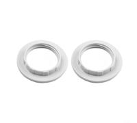 Lot de 2 adaptateurs de bague de collier d'abat-jour compatibles avec les supports d'ampoule à vis E27/E14, en plastique noir ou blanc pour lampes de table, bureau, sol et lampes de chevet (E14 blanc)