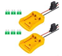 Lot de 2 adaptateurs de batterie avec fusible pour connecteur d'alimentation 20 V Max compatible avec batteries de série 206 204 203 200 201 pour mise à niveau de puissance