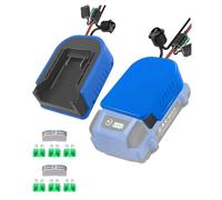Lot de 2 adaptateurs de batterie Power Wheels - Adaptateur sécurisé pour batterie Kobalt 24 V Max (avec fusible et interrupteur)