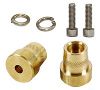 Lot de 2 adaptateurs de borne de batterie en laiton, filetage M6 à montage latéral pour véhicules 12 V - 24 V, compact et résistant à la corrosion