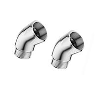 Lot de 2 adaptateurs de bras de douche coudés à 135 degrés en métal durable pour montage mural ou à la main