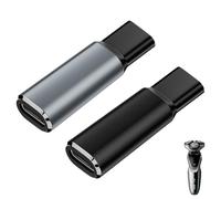 Lot de 2 adaptateurs de chargeur USB-C 15 V Type-C pour Philips Norelco Series 3000 5000 7000 9000 BT5502 BT9810 QP6510 QP6520 QP6530 QP6620 HQ8505