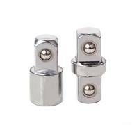 Lot de 2 adaptateurs de clé à douille de 6,35 mm à 9,5 mm, convertisseur de manchon d'extension avec verrouillage à roulement à billes pour entraînement 3/8", acier au chrome vanadium