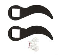 Lot de 2 adaptateurs de e levier de 0,95 cm en acier traité thermiquement pour réparation automobile et construction avec gants (C)