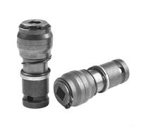 Lot de 2 adaptateurs de clé électrique pour marteau - Convertisseur de tige ronde et carrée pour percer des murs et des briques, tête de conversion en métal pour outils électriques, accessoire de