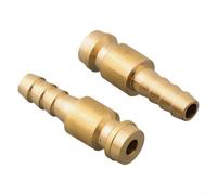 Lot de 2 adaptateurs de connecteur rapide mâle à gaz et eau de 6 mm pour torche de soudage TIG - Métal, finition dorée, compatible avec les diamètres de pointe de 6 mm/8 mm/10 mm (6 mm)
