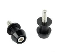 Lot de 2 adaptateurs de course M8 pour support de moto - Bobines en aluminium CNC pour béquille arrière de paddock - Protection du bras oscillant noir 45 mm