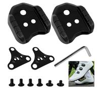 Lot de 2 adaptateurs de crampons de vélo, compatibles avec Shimano SPD Adaptateur SM-SH41, pour chaussures de vélo, plaques à 3 trous, convertisseur de crampons, pour crampons de vélo noirs