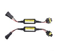 Lot de 2 adaptateurs de décodeur de phares LED H11 Canbus anti-scintillement pour ampoules de lampe de voiture camion étanche faisceau de câblage DC 9-36 V Entrée de tension facile Plug and Play