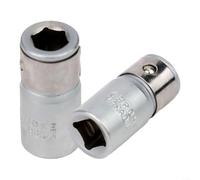 Lot de 2 adaptateurs de douille 1/4 carré vers tige hexagonale 6,35 mm pour une utilisation avec des poignées à cliquet et des tournevis électriques