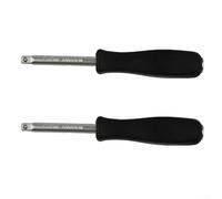 Lot de 2 adaptateurs de douille 6,3 mm avec trou inférieur - Poignée de connexion carrée 1/4 - Clé à double usage