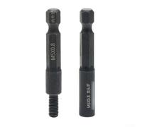 Lot de 2 adaptateurs de douille auto-taraudeuses M5 de 4 mm avec filetage intérieur et extérieur, acier au chrome vanadium pour écrous ou boulons de suspension, 1/4" (M5)