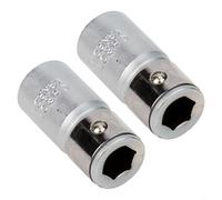 Lot de 2 adaptateurs de douille de 6,35 mm carré à 6,35 mm à tige hexagonale convertisseur à couple élevé porte-embout de tournevis