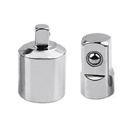 Lot de 2 adaptateurs de douille et réducteurs compatibles avec douilles à cliquet W/Driver 1/1/4" vers convertisseur réducteur argenté