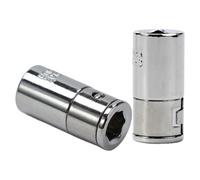 Lot de 2 adaptateurs de douilles carrées de 6,35 mm à tige hexagonale de 6,35 mm, porte-embout de tournevis en acier au chrome vanadium et convertisseur d'entraînement pour outils et clés