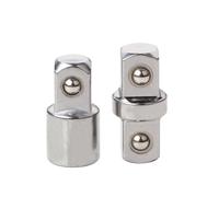 Lot de 2 adaptateurs de douilles de 6,35 mm à 9,5 mm et 0,95 cm à 9,5 mm, convertisseurs de extension en acier au chrome vanadium avec roulement à billes pour visseuse à percussion, lot de 2