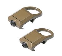 Lot de 2 Adaptateurs de Fixation de Sangle pour Rail Picatinny, Compatible avec Rail Picatinny Weaver, pour Sangles Deux Points et Traditionnelles(Brown)