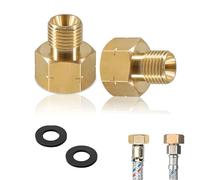 Lot de 2 adaptateurs de gaz GPL en laiton 1/4" vers 3/8" - Réducteur de tuyau de gaz IG 3/8" x AG 1/4" - Pour réchaud à gaz, réchaud de camping