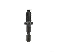 Lot de 2 adaptateurs de mandrin à tige hexagonale de 6,35 mm à 9,5 mm avec verrou breveté pour un perçage sûr dans le bois et le métal - Acier noir (A)