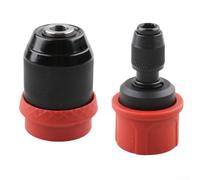 Lot de 2 adaptateurs de mandrin de perceuse électrique de 6,35 mm, mandrin sans clé à dégagement rapide pour perceuses sans fil sans balais, outil convertisseur de porte-embout à tige hexagonale (a)