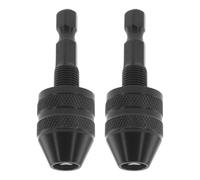 Lot de 2 adaptateurs de mandrin sans clé à tige hexagonale 14 pans en métal pour bureau et maison. Ces mandrins sont compacts et légers