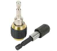 Lot de 2 adaptateurs de mandrin sans clé à tige hexagonale de 60 mm pour perceuse électrique ou visseuse, en acier au carbone, non magnétique, antidérapant