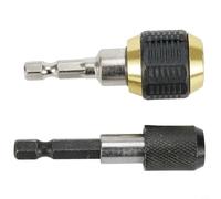 Lot de 2 adaptateurs de mandrin sans vec tige hexagonale, convertisseur à changement rapide pour visseuse à percussion et tournevis, accouplement en acier au carbone de 60 mm pour perceuses