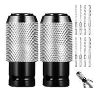 Lot de 2 adaptateurs de marteau rotatif, avec jeu d'embouts de forage à impact, marteau électrique vers convertisseur de forage, kit de convertisseur à libération rapide avec 4 embouts à impact pour