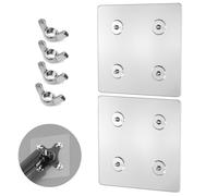 Lot de 2 adaptateurs de montage de moniteur non VESA 75 x 75 mm pour moniteur sans trous pour écrans plats de 10,12,13,15,6,16,17,17,3,18,5,19,22 cm Capacité de charge 2,3 à 5 kg