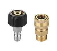 Lot de 2 adaptateurs de nettoyeur haute pression M22 - Raccord rapide pour nettoyeur haute pression - Raccord de tuyau de nettoyeur haute pression - Raccord de tuyau de nettoyeur haute pression 1/4"