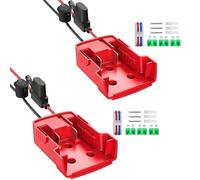 Lot de 2 adaptateurs de piles au lithium 18 V à courant élevé - Câble de calibre 12 pour batterie 18 V - Adaptateur de batterie à distance pour jouets et robotiques